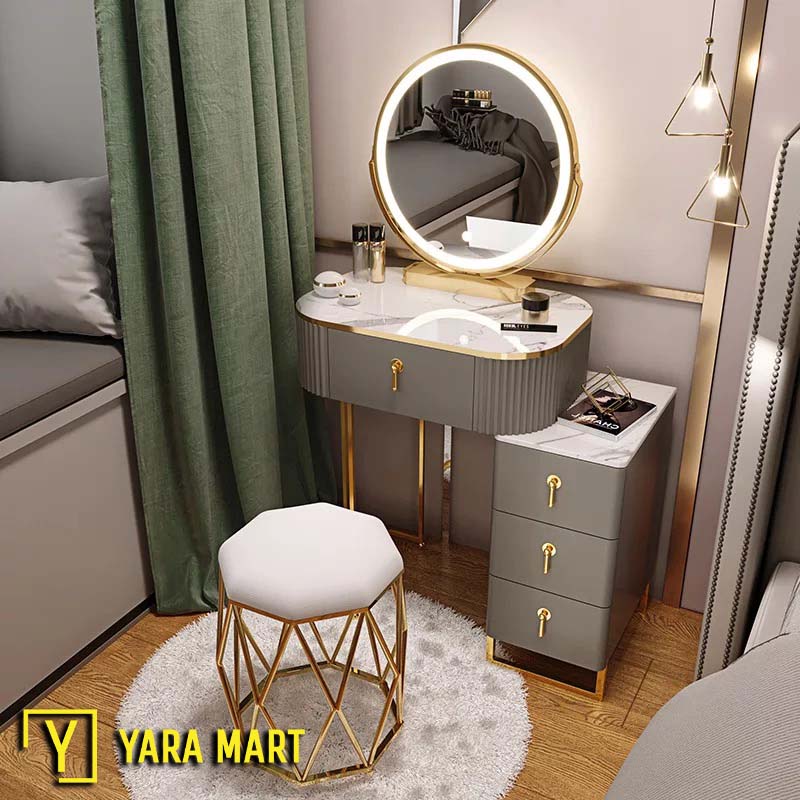 Yara’s Exclusive Dressing Table with LED Mirror & Sitting Table